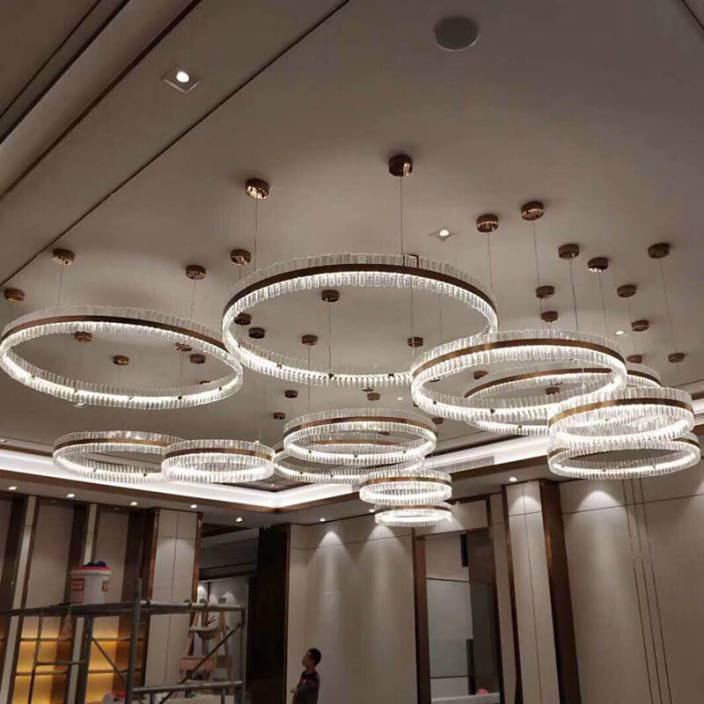 酒店大堂燈飾，源頭酒店燈廠定制