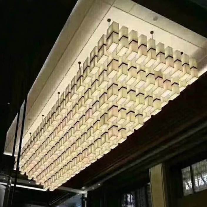 酒店大廳吸頂燈，源頭酒店燈廠